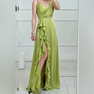 Satin maxi dress